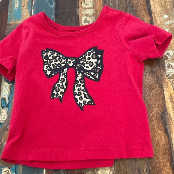 Children’s Place leopard print bow shirt
